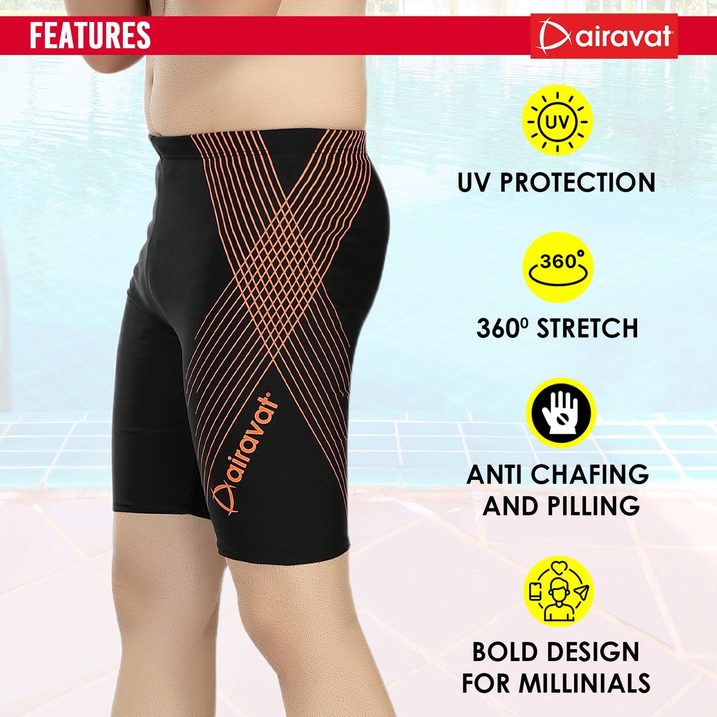 Airavat Surf 1505 Men's Swimming Jammer