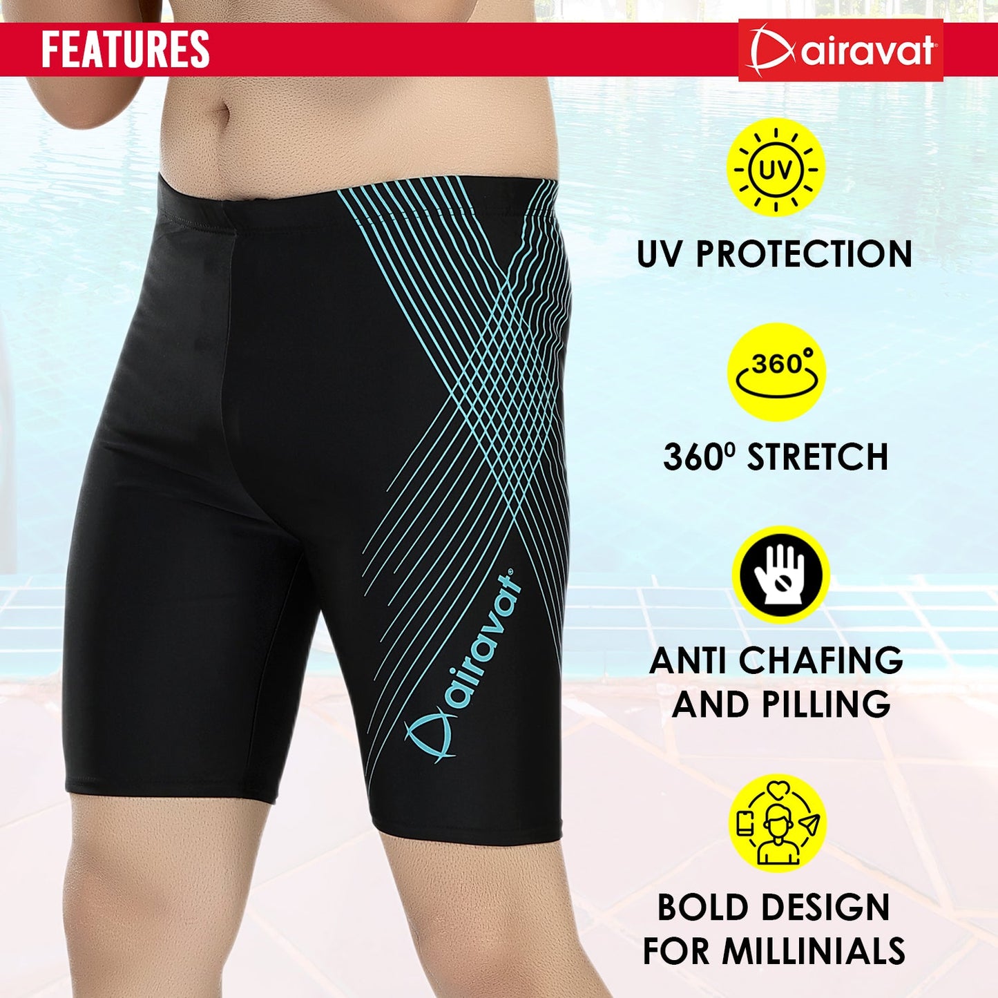 Airavat Surf 1505 Men's Swimming Jammer