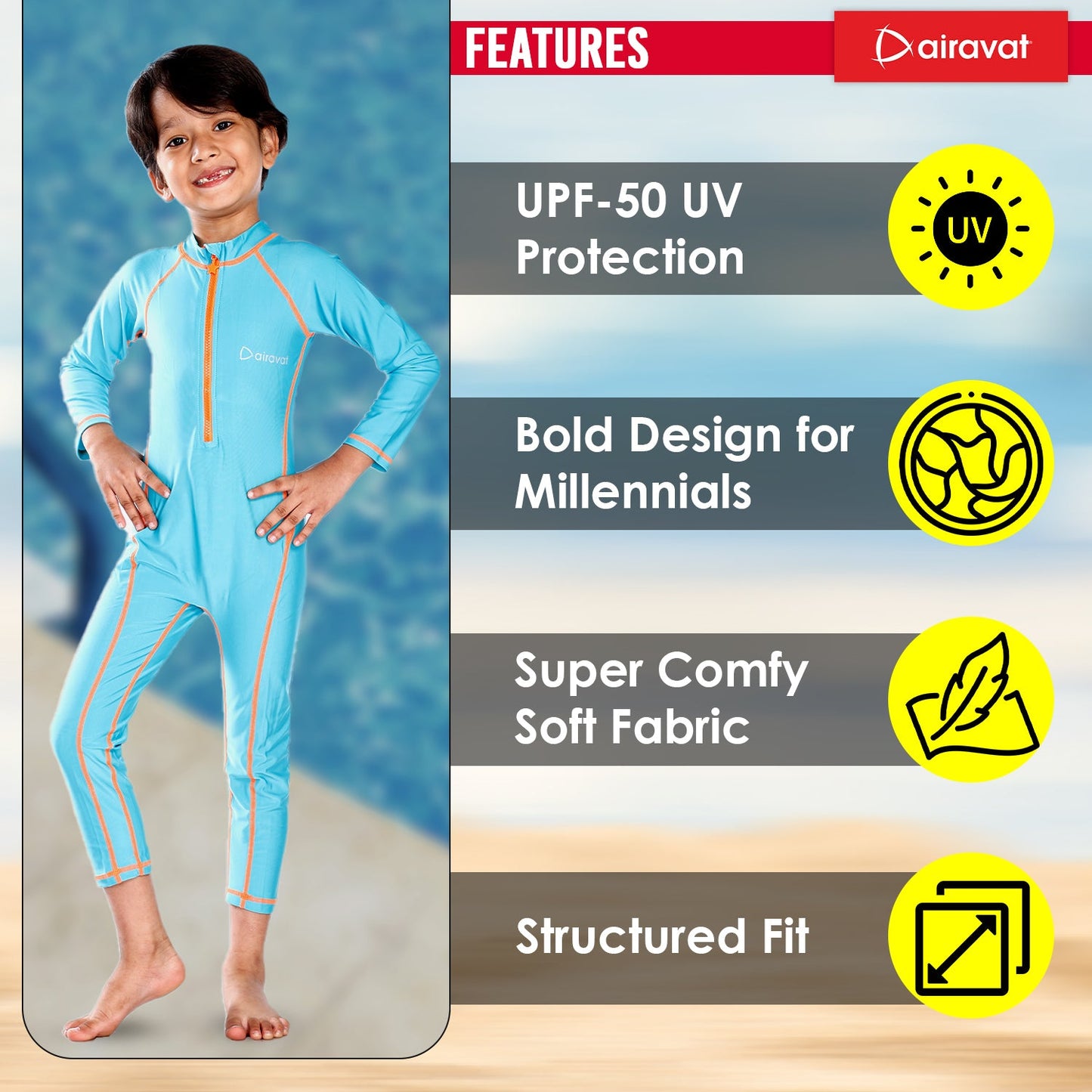 Airavat 1508 Children Swim Wear Full Body