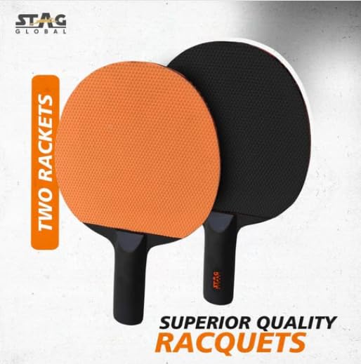 STAG GLOBAL SERIES 2 TABLE TENNIS RACKET PLAYSET (2 Racquets and 3 Balls)
