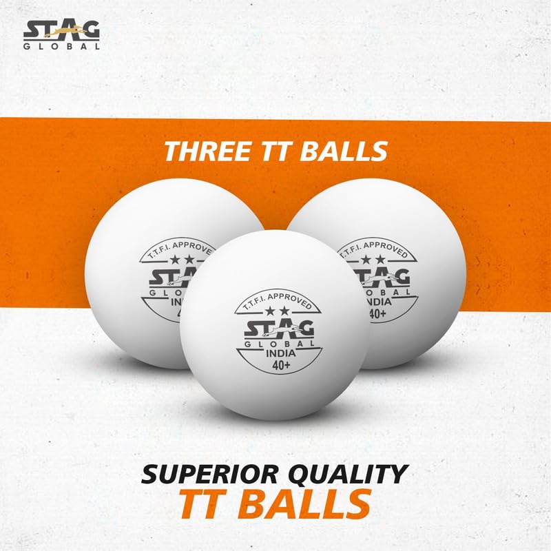 STAG GLOBAL SERIES 1 TABLE TENNIS RACKET PLAY SET (2 Racquets and 3 Balls)