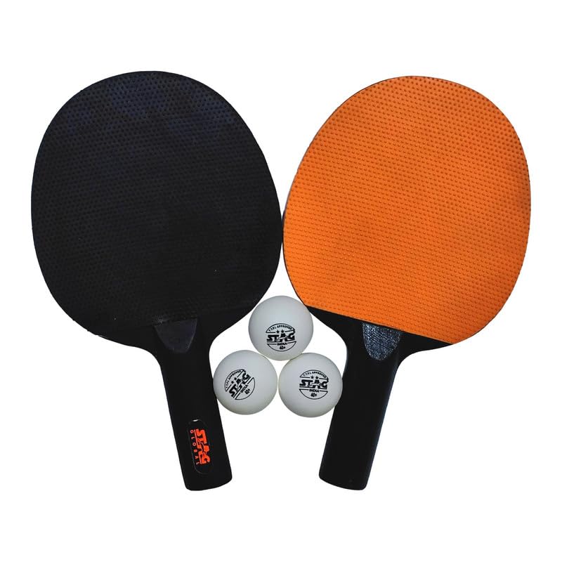 STAG GLOBAL SERIES 1 TABLE TENNIS RACKET PLAY SET (2 Racquets and 3 Balls)