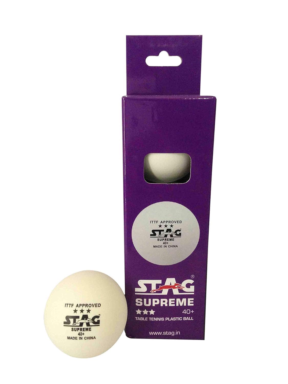 STAG SUPREME 3 STAR TABLE TENNIS BALL