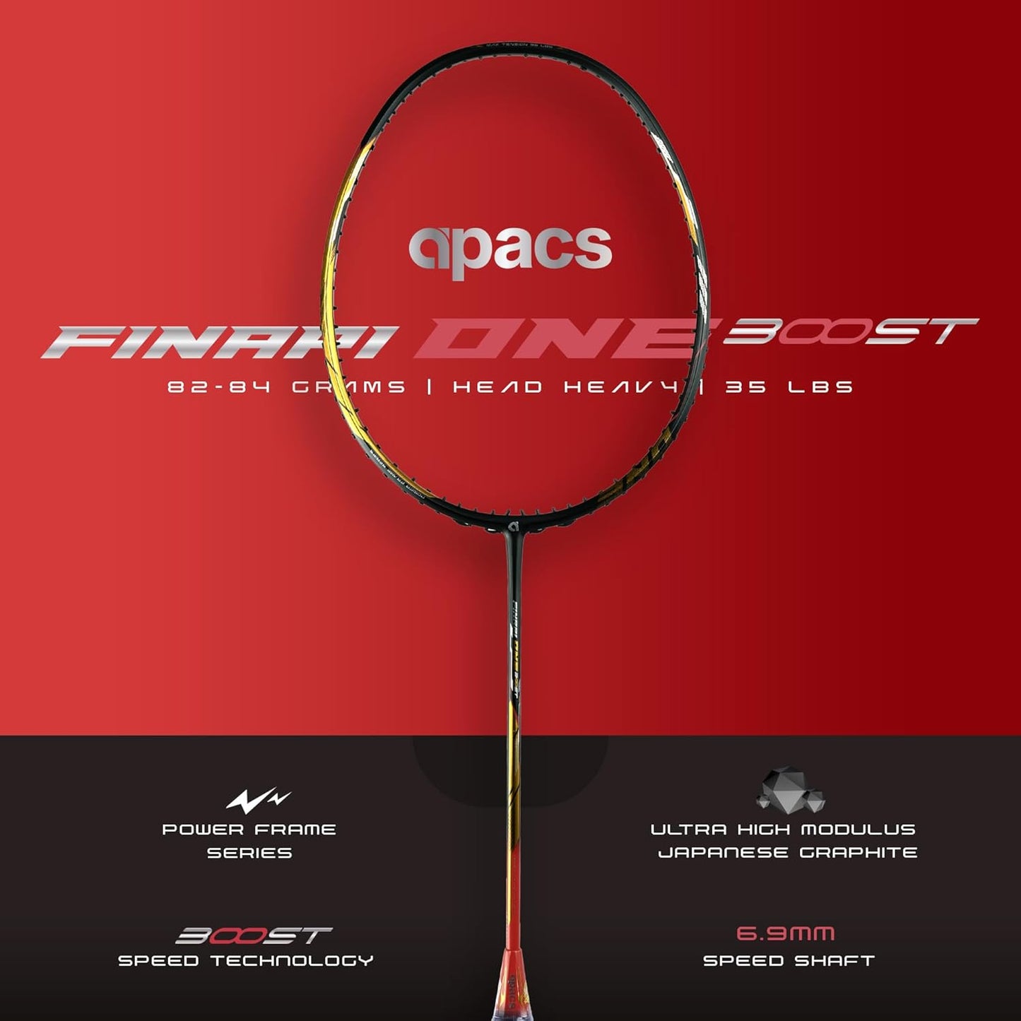 APACS FINAPI ONE BOOST BADMINTON RACQUET