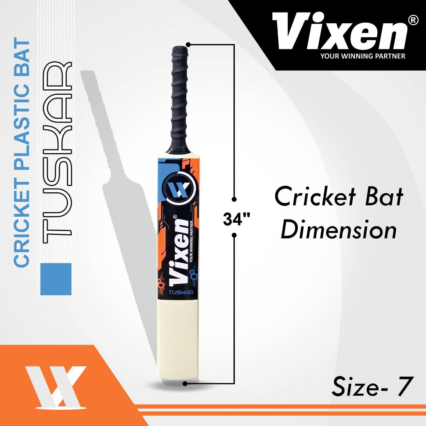 Vixen Tuskar Plastic Cricket Bat