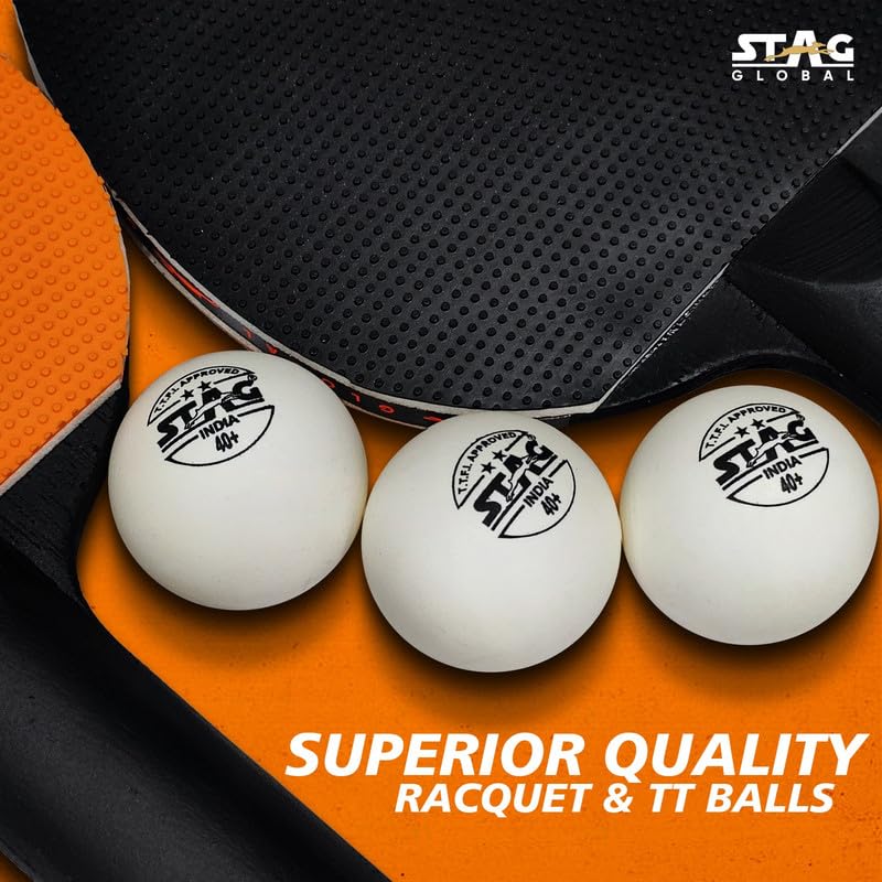 STAG GLOBAL SERIES 2 TABLE TENNIS RACKET PLAYSET (2 Racquets and 3 Balls)