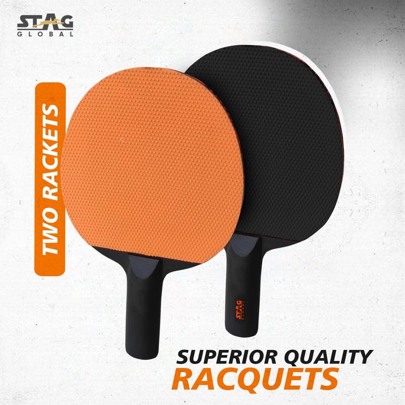 STAG GLOBAL SERIES 1 TABLE TENNIS RACKET PLAY SET (2 Racquets and 3 Balls)