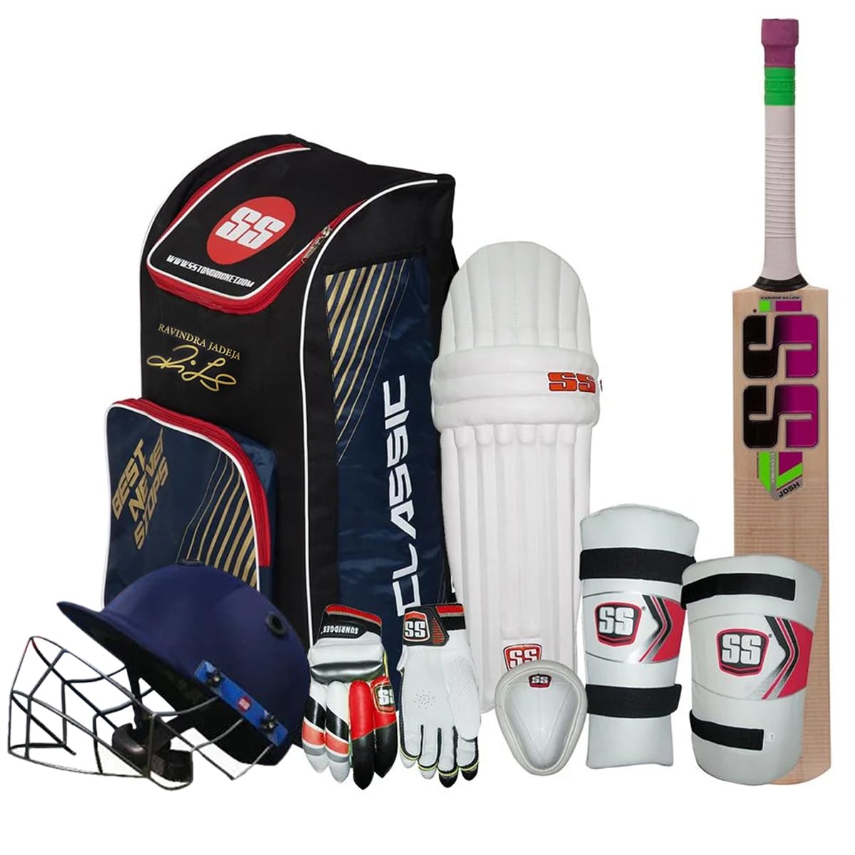 SS Ravindra Jadeja kashmir willow Full Cricket Kit