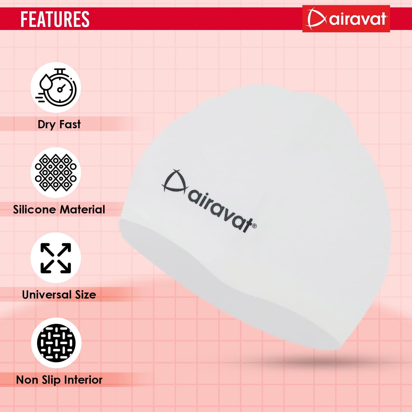 AIRAVAT BASIC SWIMMING CAP-001