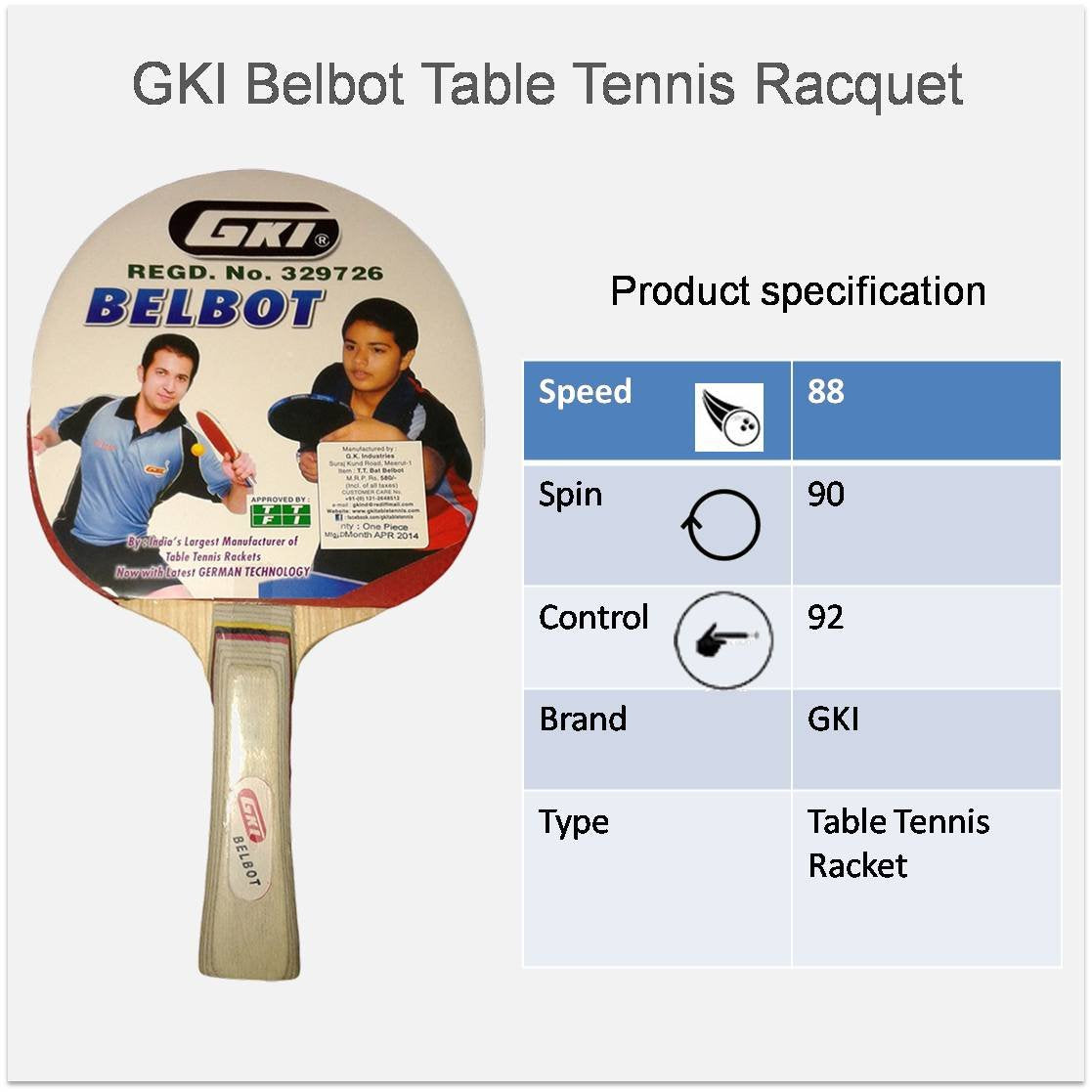 GKI Belbot Table Tennis Racquet