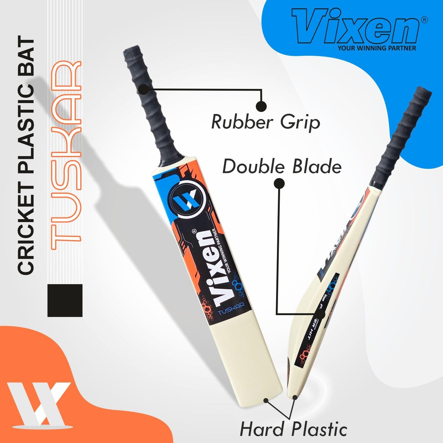Vixen Tuskar Plastic Cricket Bat