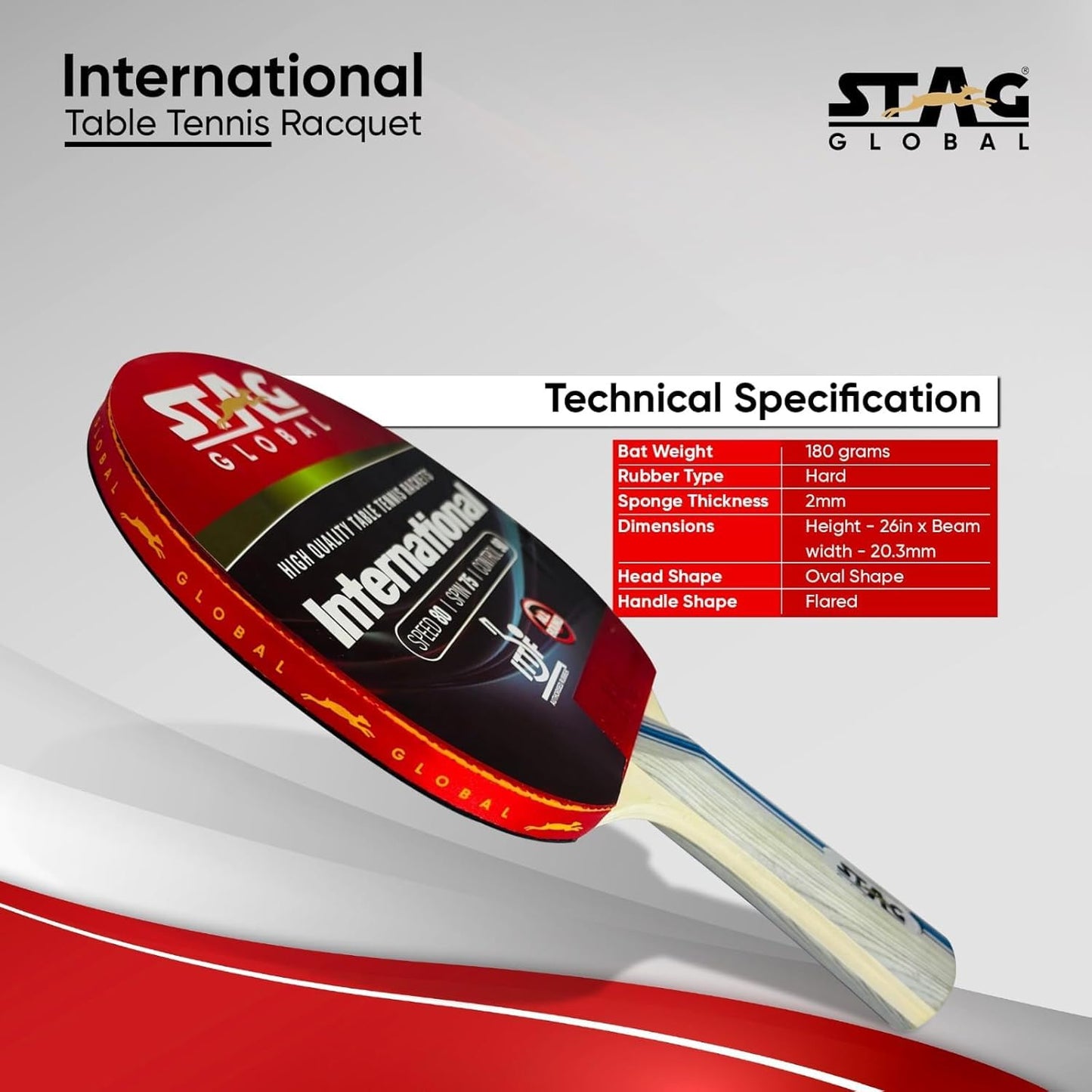 Stag Global International Table Tennis Racket