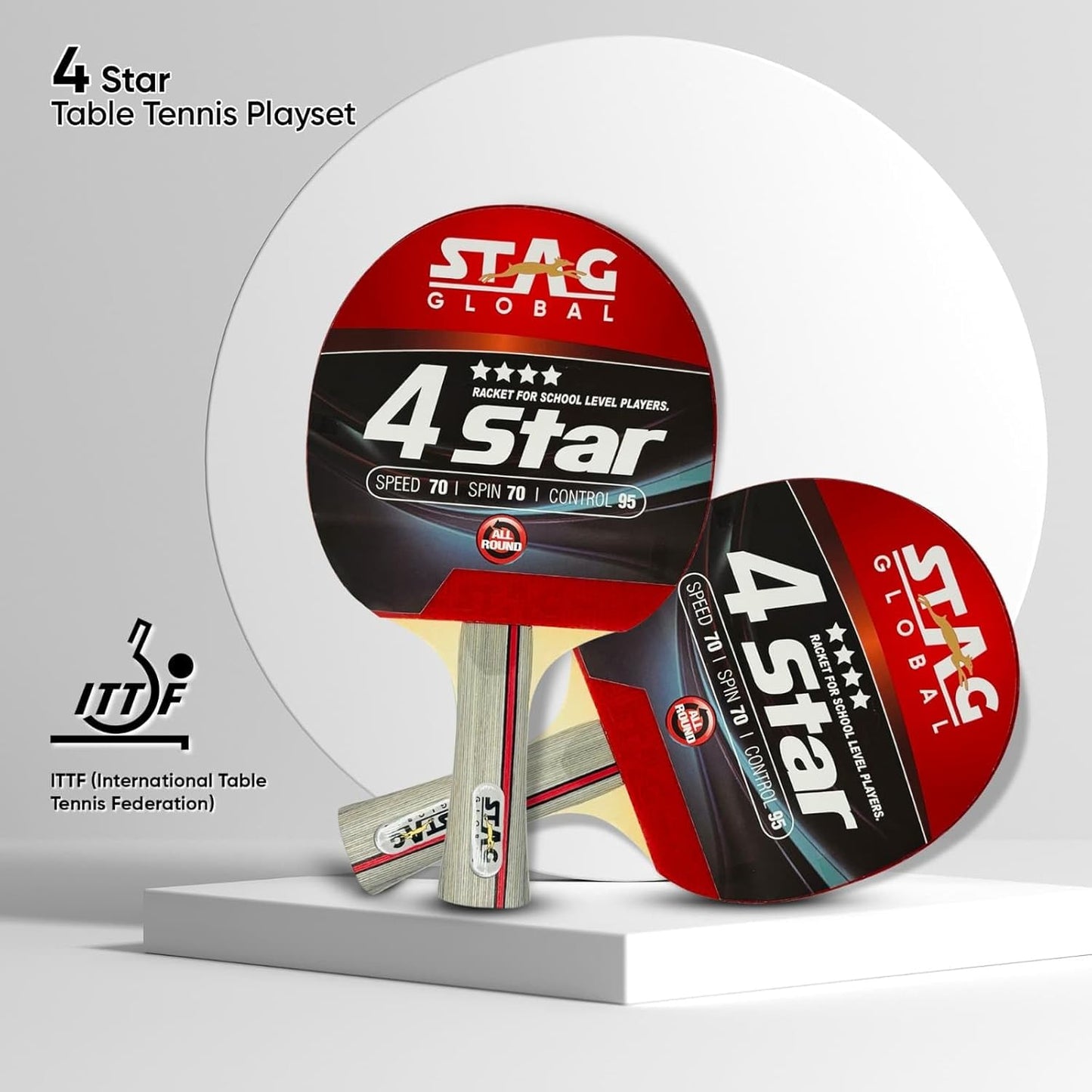 STAG GLOBAL 4 STAR Table Tennis Racket