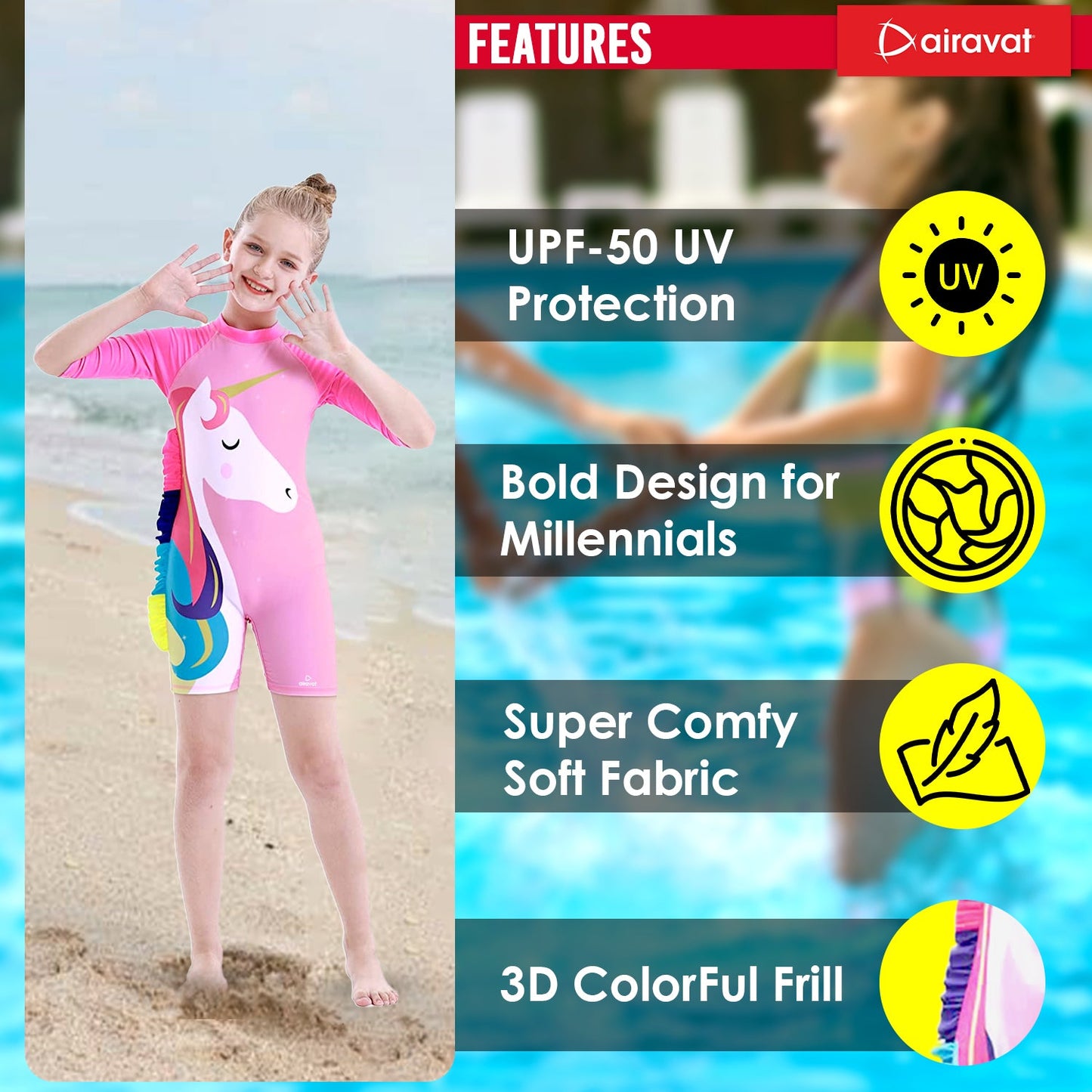 Airavat 1513 Children Swimming Costume 8933