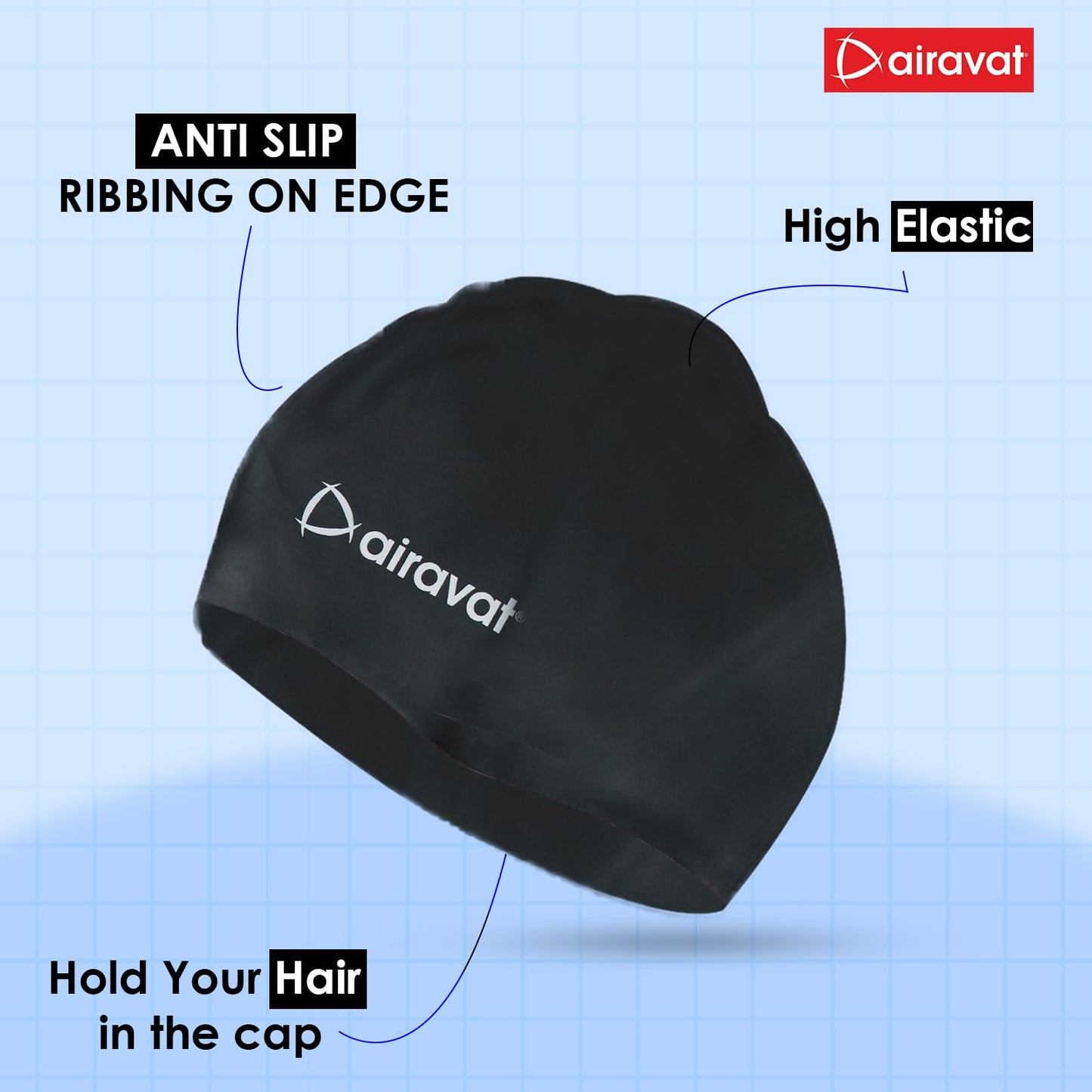 AIRAVAT BASIC SWIMMING CAP-001