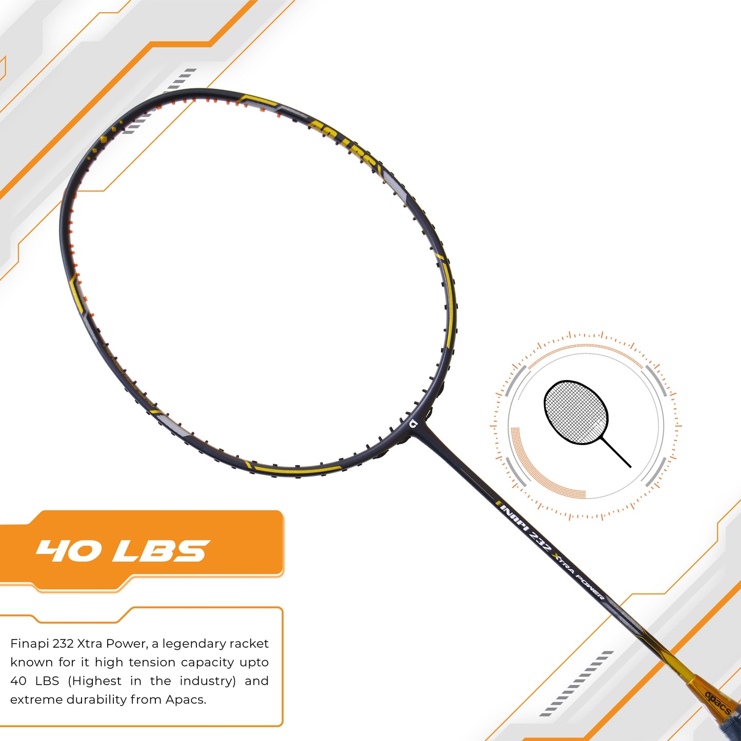 Apacs Finapi 232 Xtra Power Badminton Racket