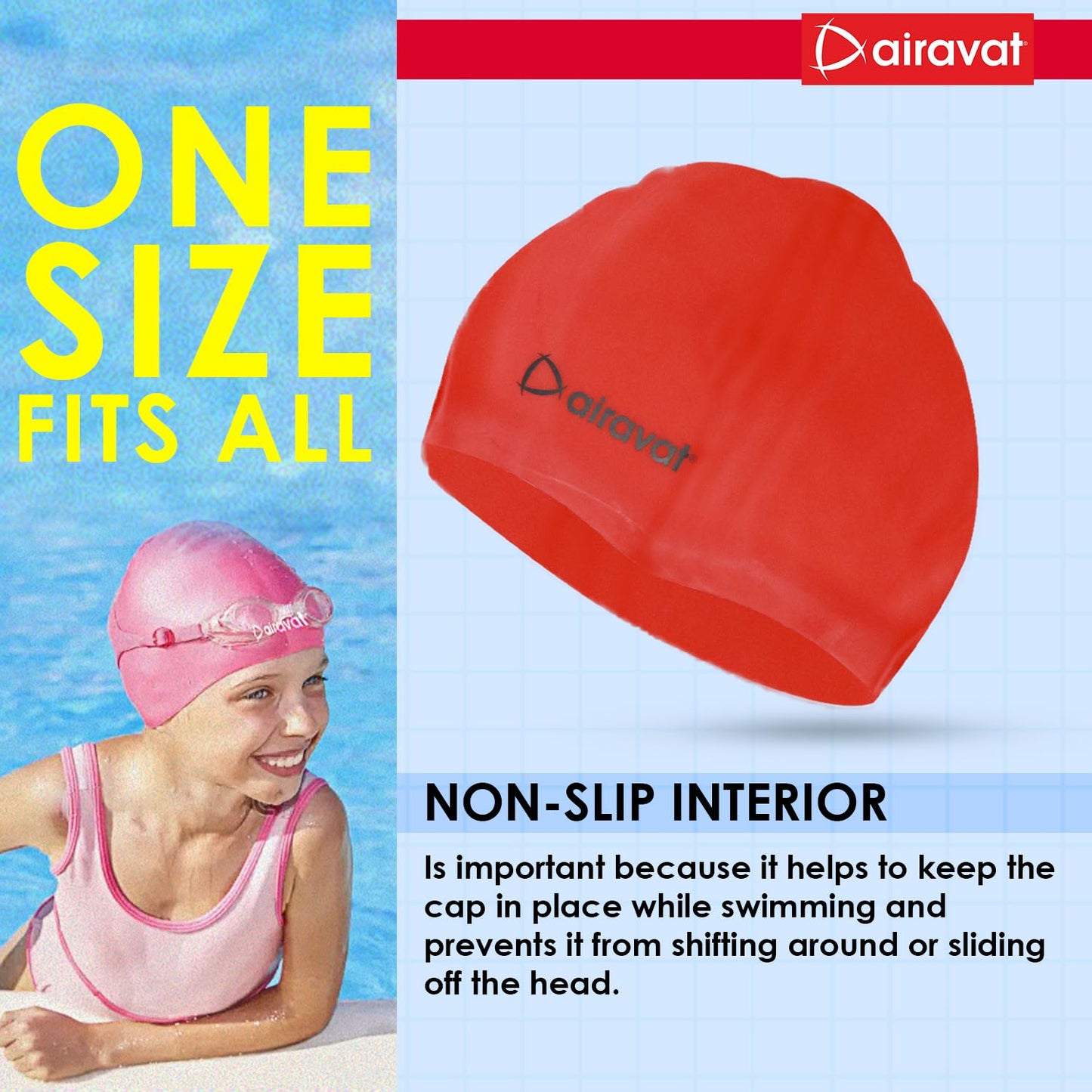AIRAVAT BASIC SWIMMING CAP-001