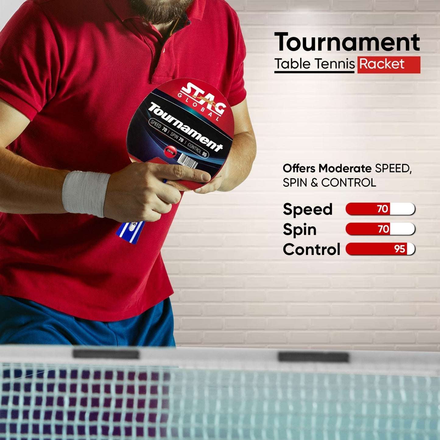 Stag Global Tournament Table Tennis Racket