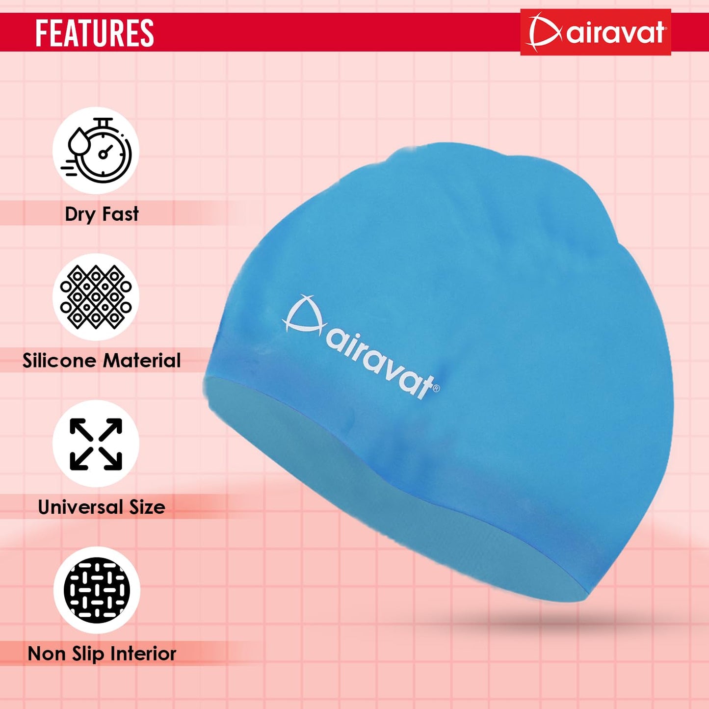 AIRAVAT BASIC SWIMMING CAP-001
