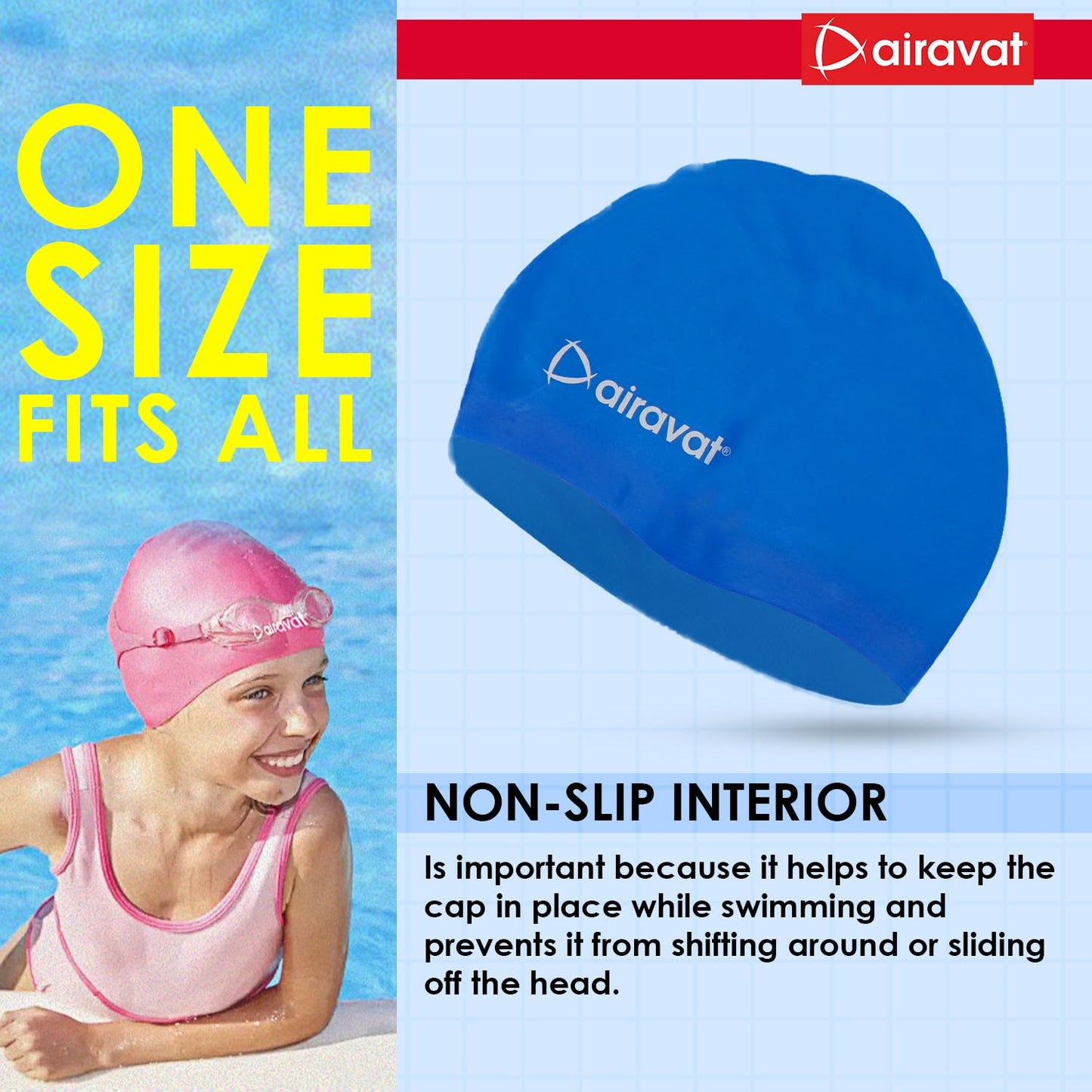 AIRAVAT BASIC SWIMMING CAP-001