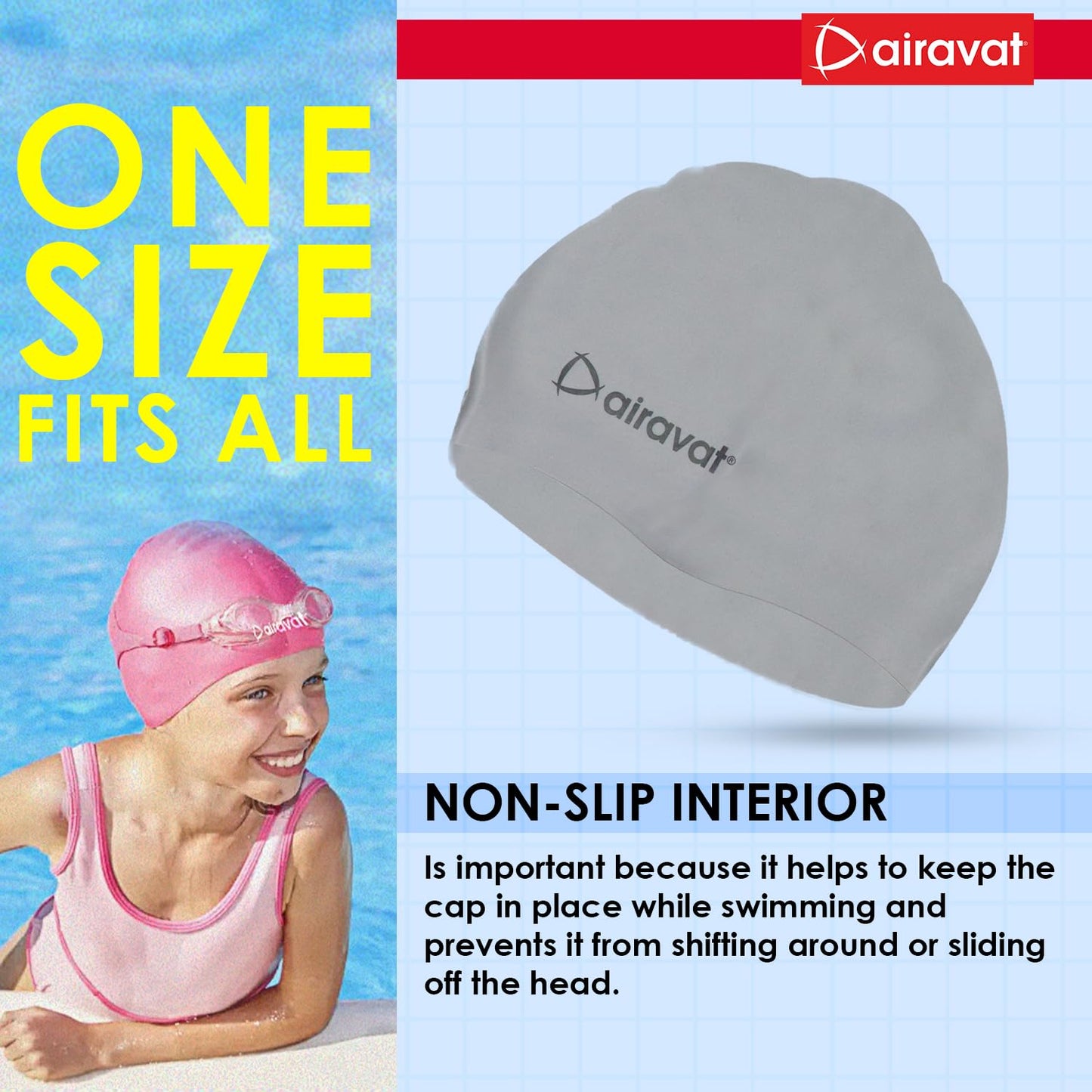 AIRAVAT BASIC SWIMMING CAP-001