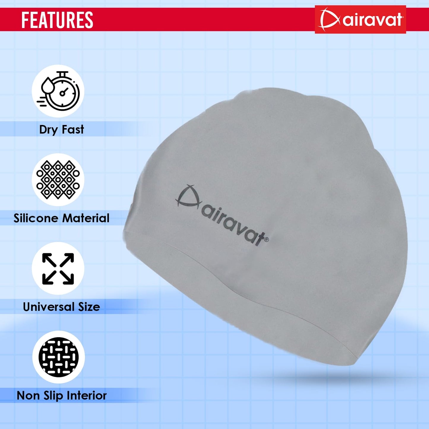 AIRAVAT BASIC SWIMMING CAP-001