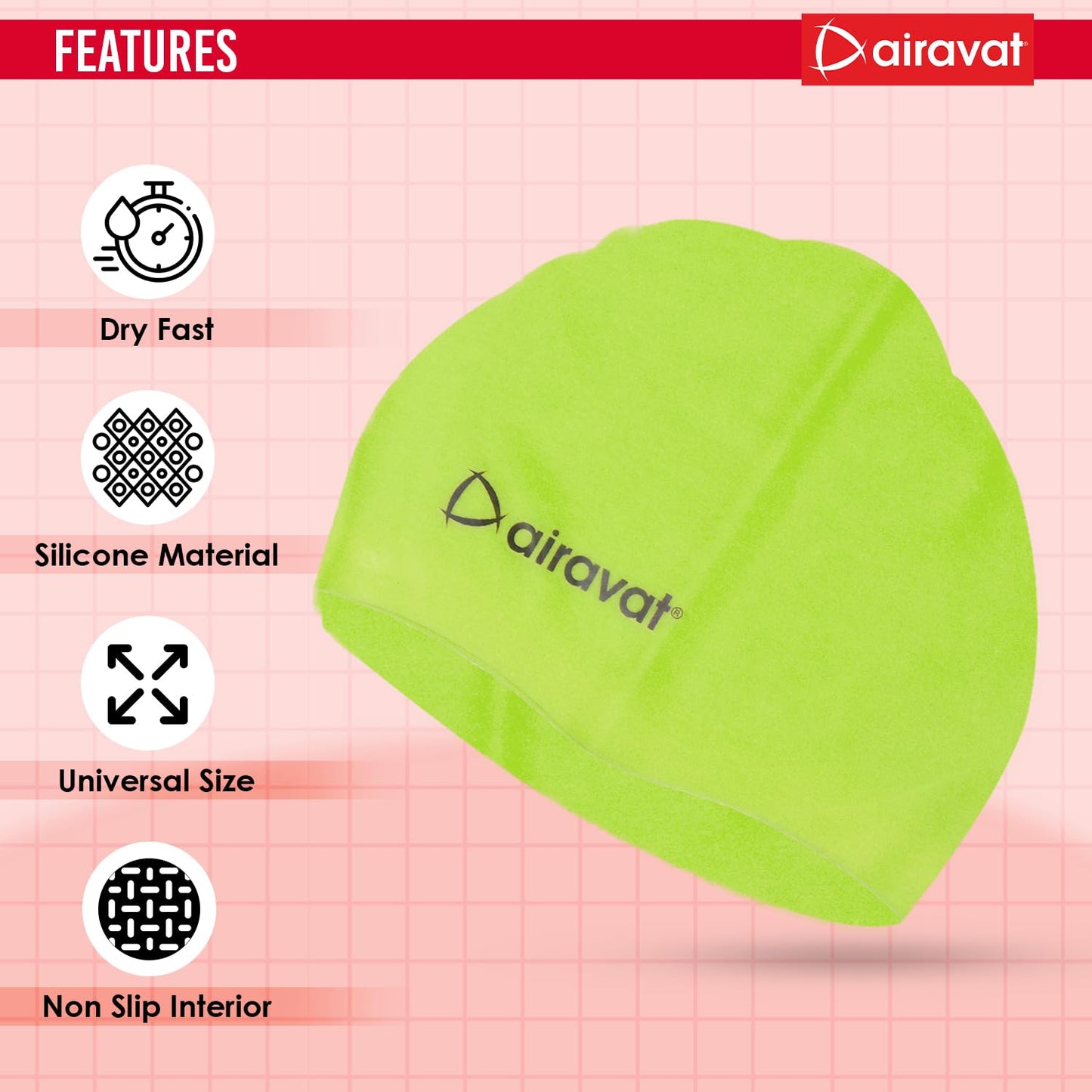 AIRAVAT BASIC SWIMMING CAP-001