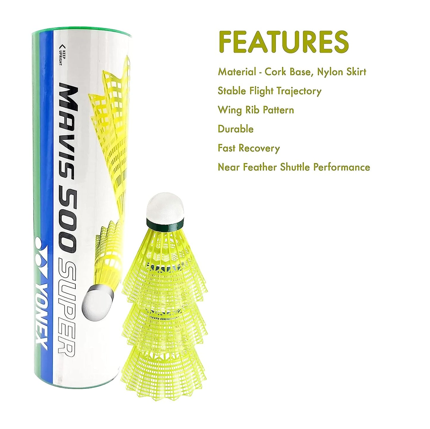YONEX MAVIS 500 SUPER BADMINTON SHUTTLECOCK