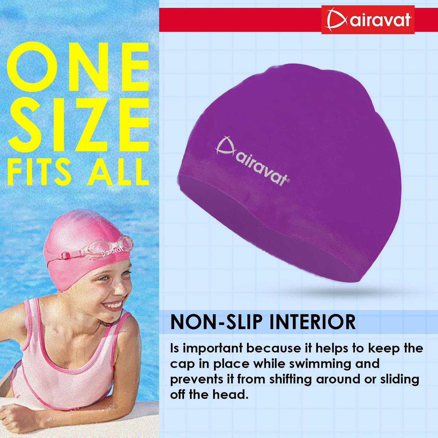 AIRAVAT BASIC SWIMMING CAP-001