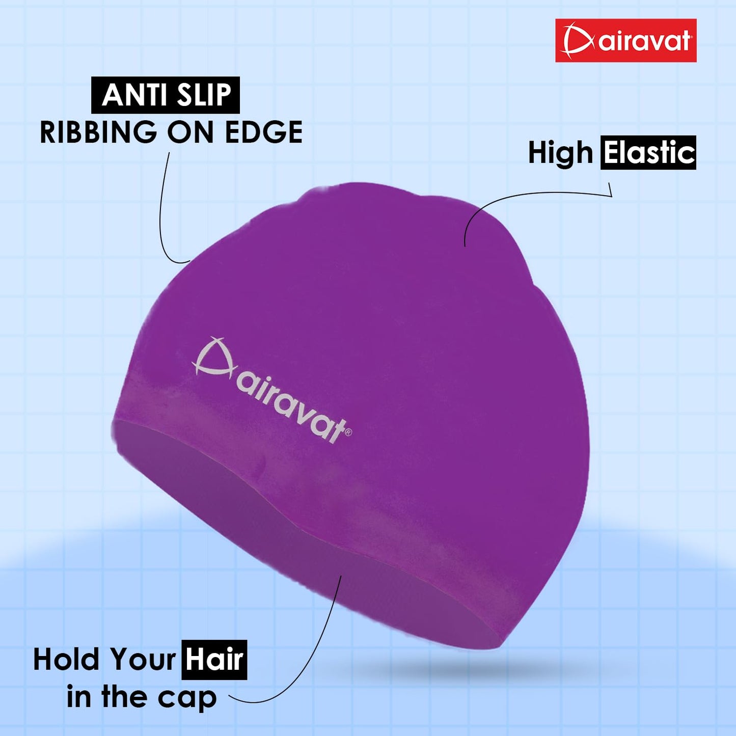 AIRAVAT BASIC SWIMMING CAP-001