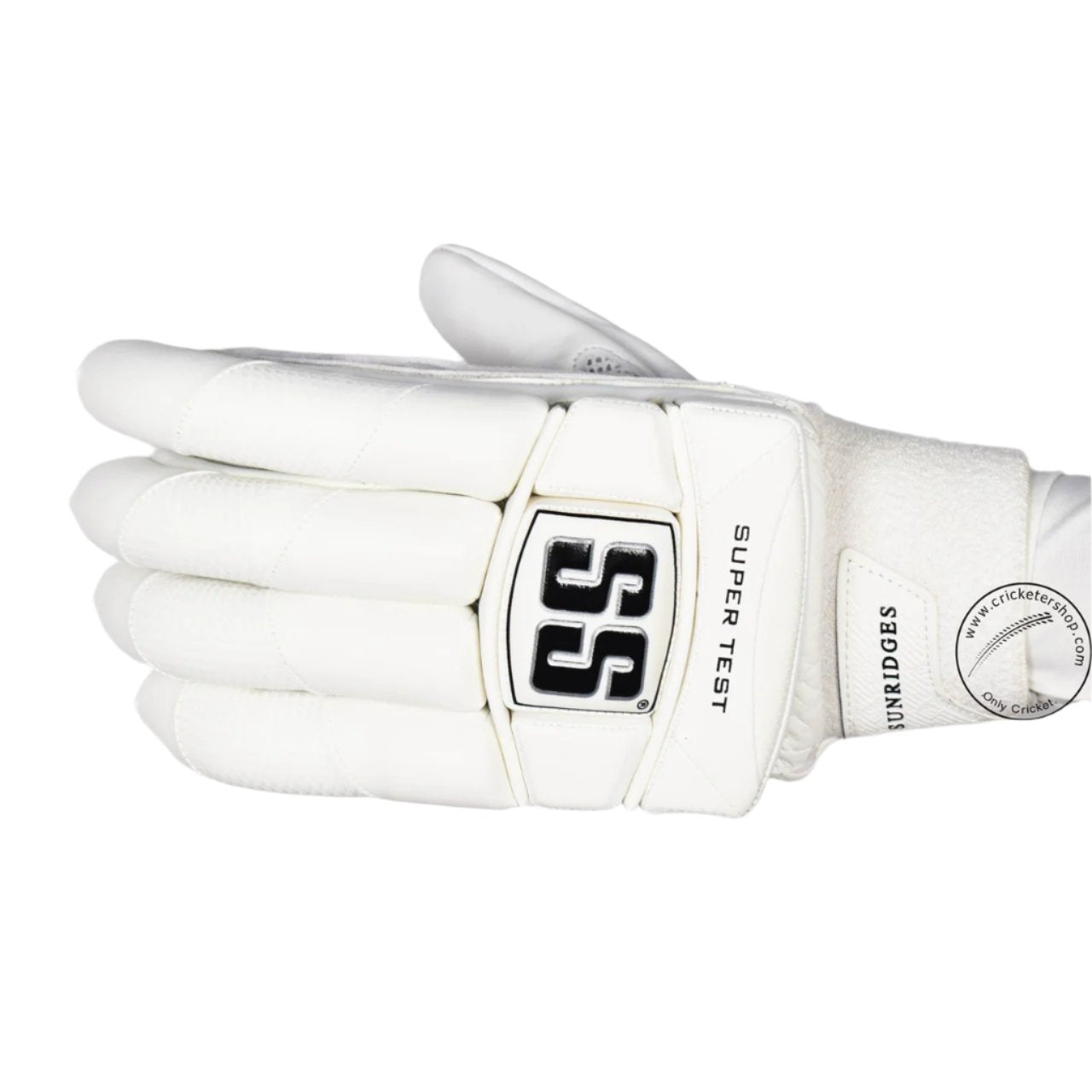 SS Super Test White Cricket Batting Gloves