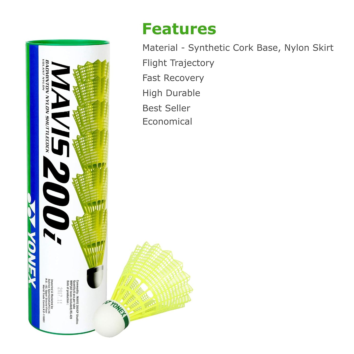 YONEX MAVIS 600 BADMINTON SHUTTLECOCK