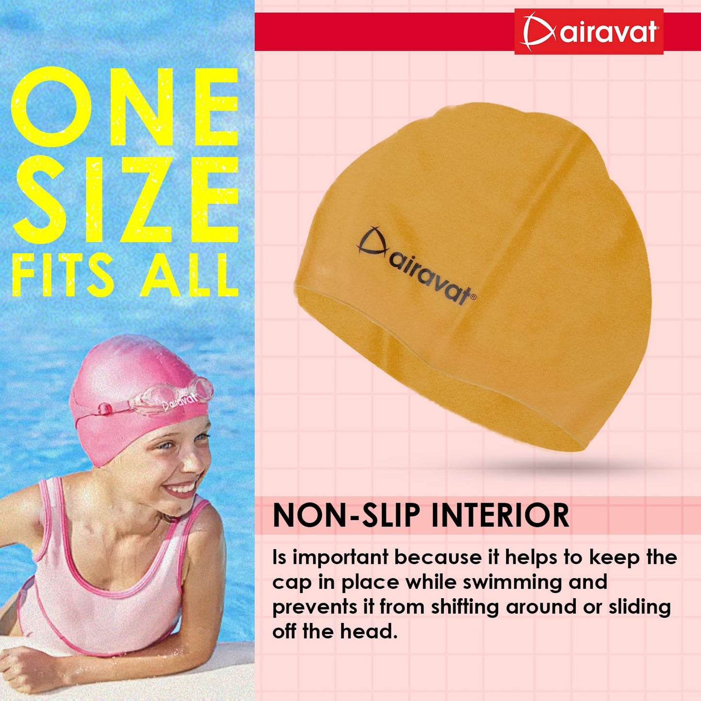 AIRAVAT BASIC SWIMMING CAP-001