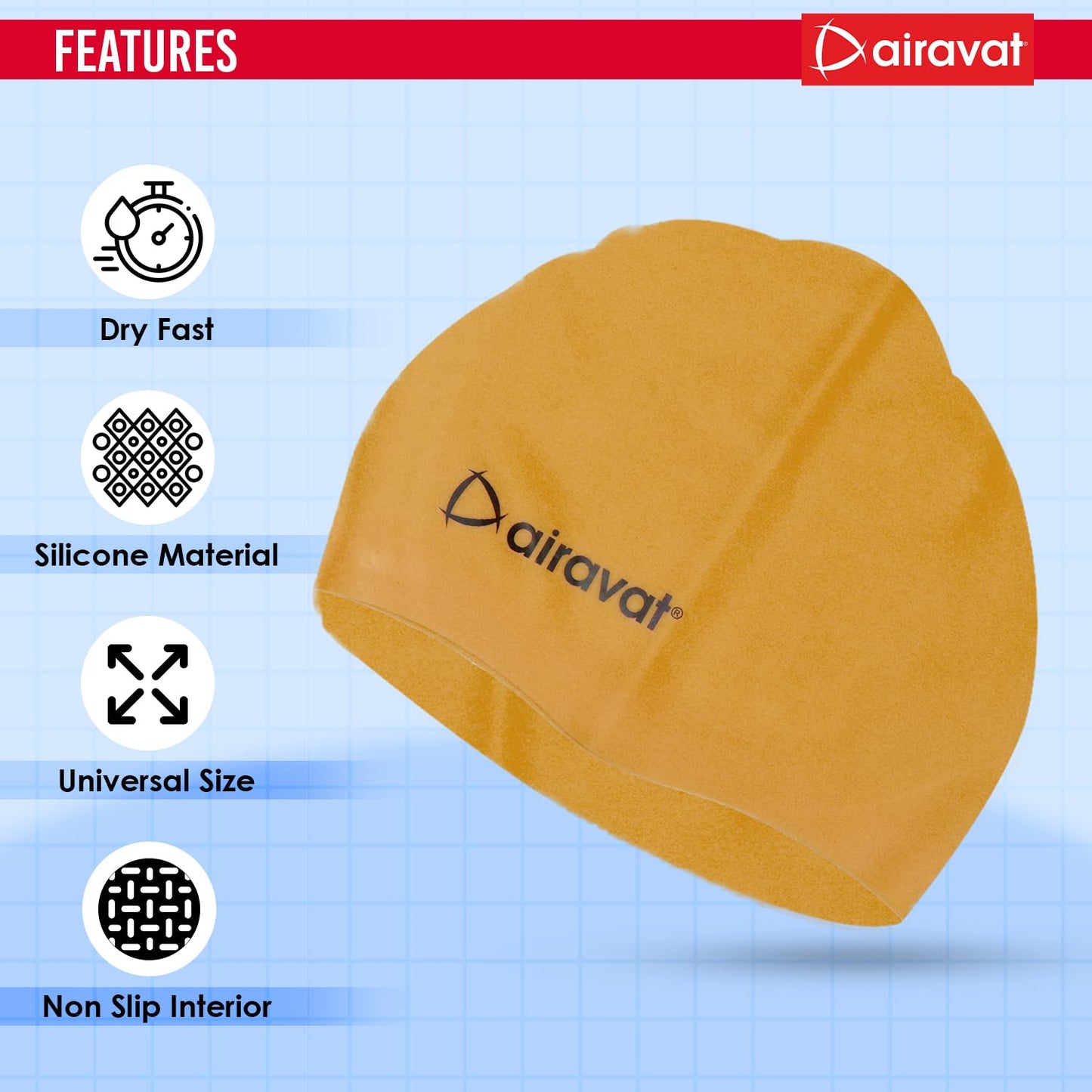 AIRAVAT BASIC SWIMMING CAP-001