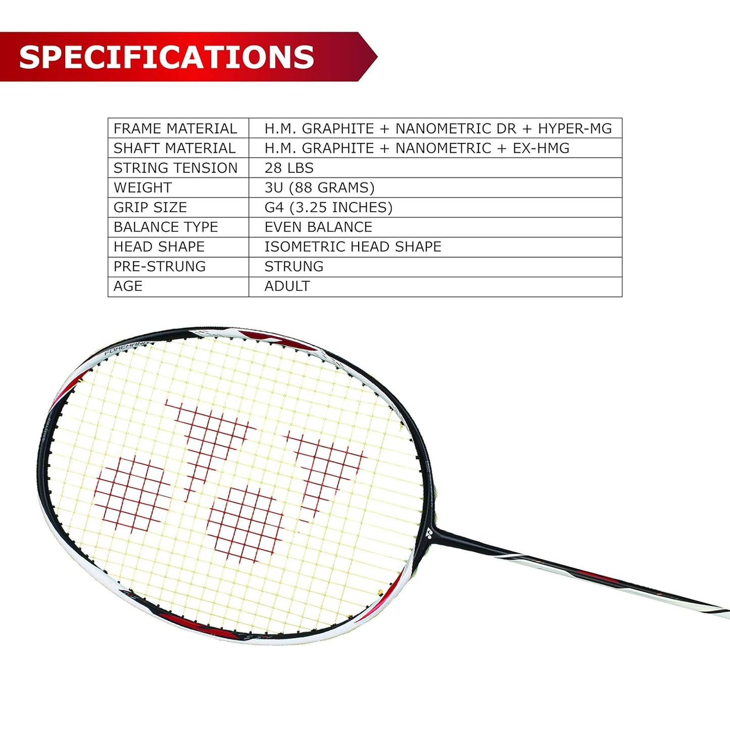 YONEX DUORA Z STRIKE BADMINTON RACQUET