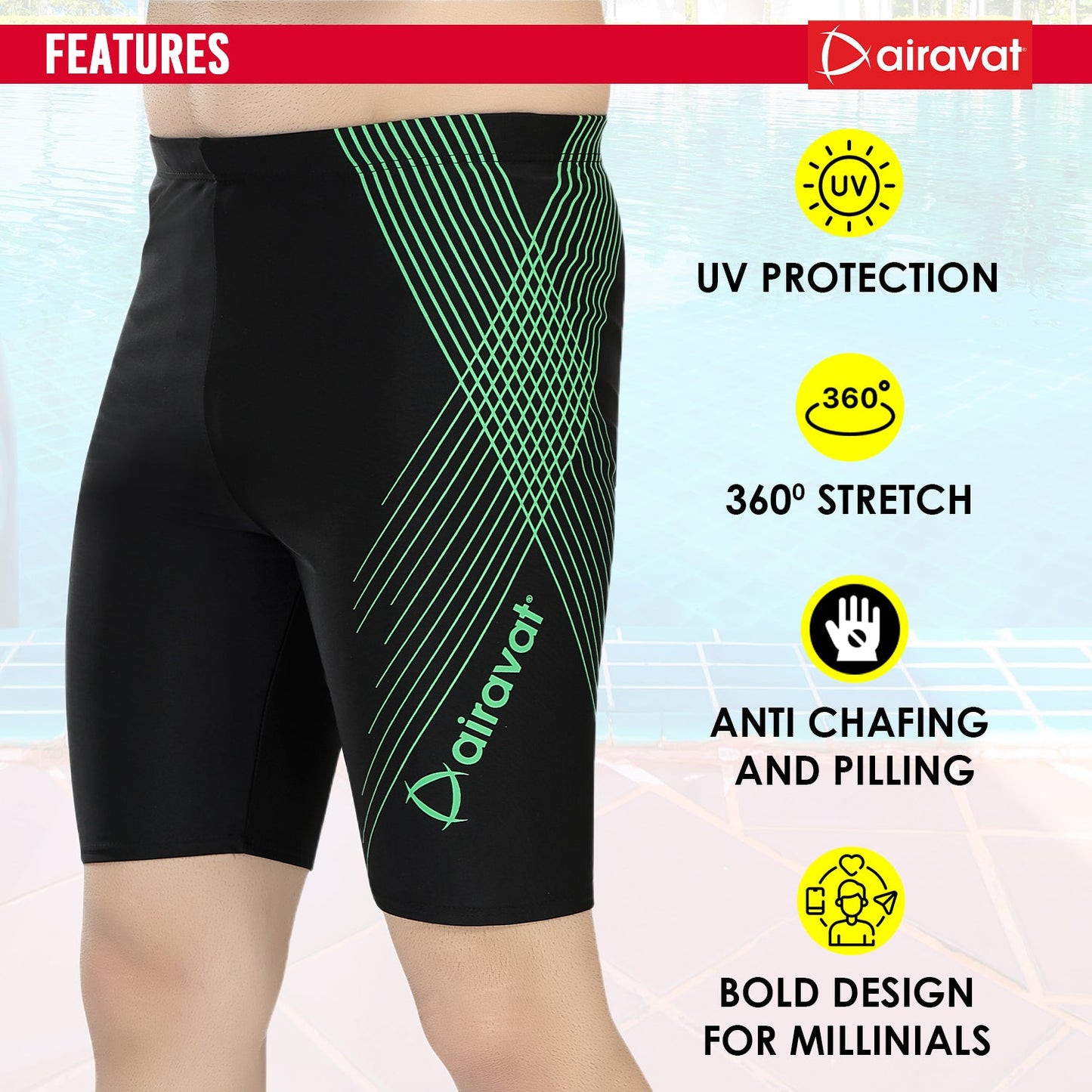 Airavat Surf 1505 Men's Swimming Jammer