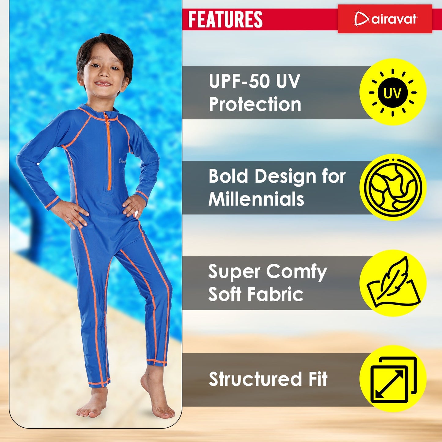 Airavat 1508 Children Swim Wear Full Body