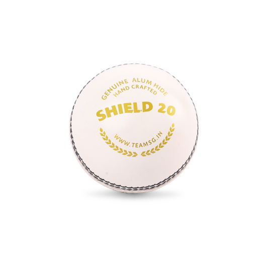 SG Shield 20 White Leather Cricket Ball