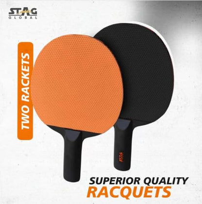 STAG GLOBAL SERIES 2 TABLE TENNIS RACKET PLAYSET (2 Racquets and 3 Balls)