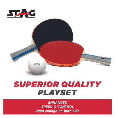 Stag 4 Star Table Tennis Playset (2 Racket with 3 Balls)