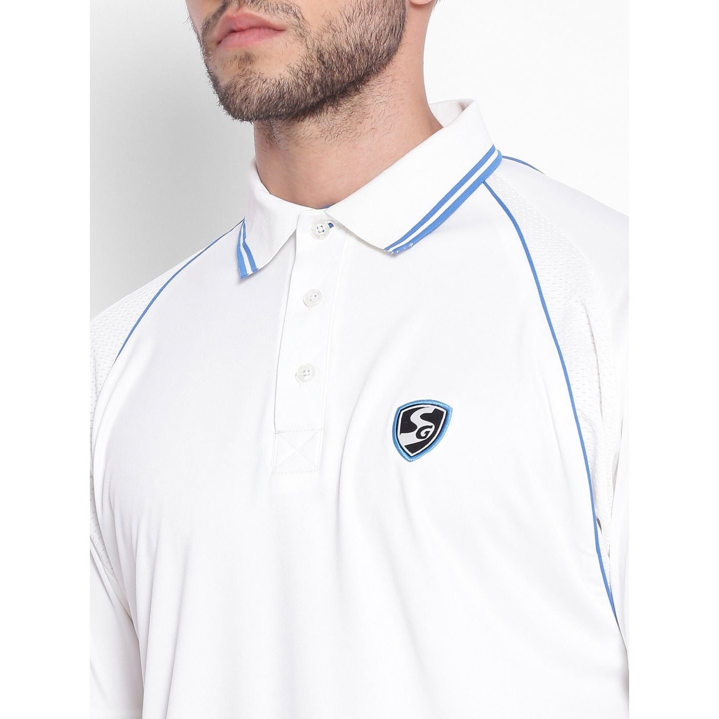 SG Premium 2.0 Half Sleeve Cricket Shirt  Whites