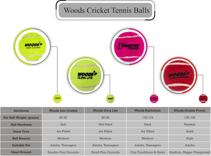 WOODS Dura Lite Cricket Tennis Ball