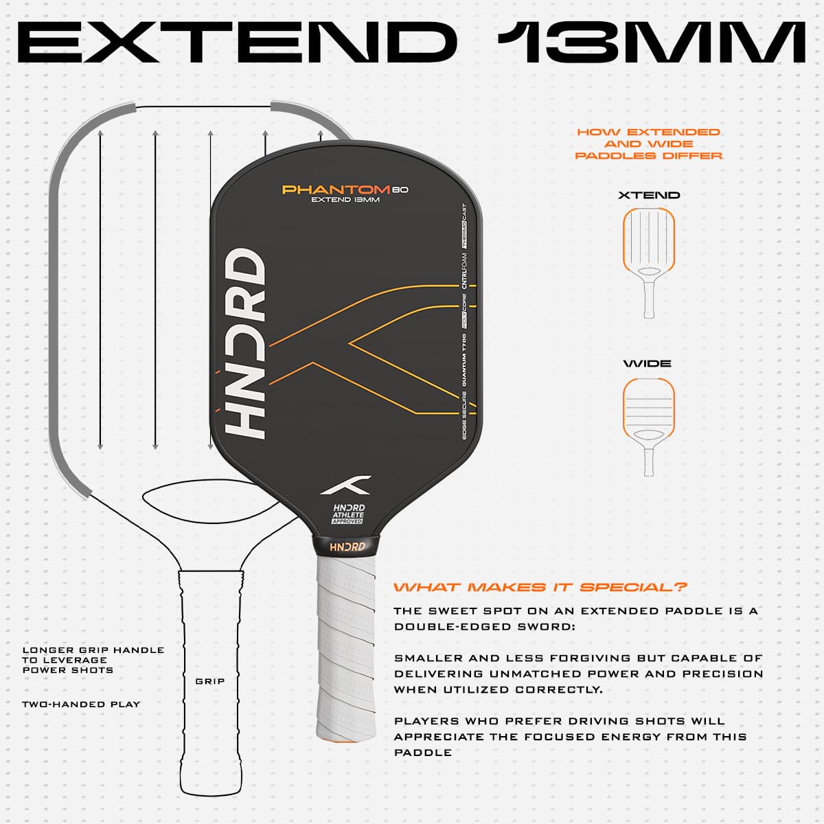 HUNDRED PHANTOM 80 PICKLEBALL PADDLE