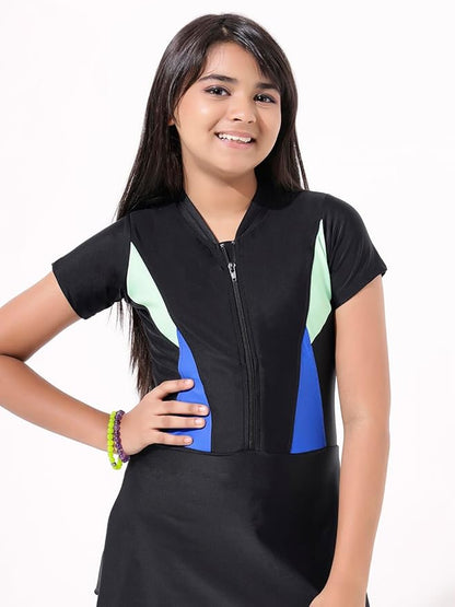 Lycot Baby Frock Half Sleeves Cycling & Front Zip