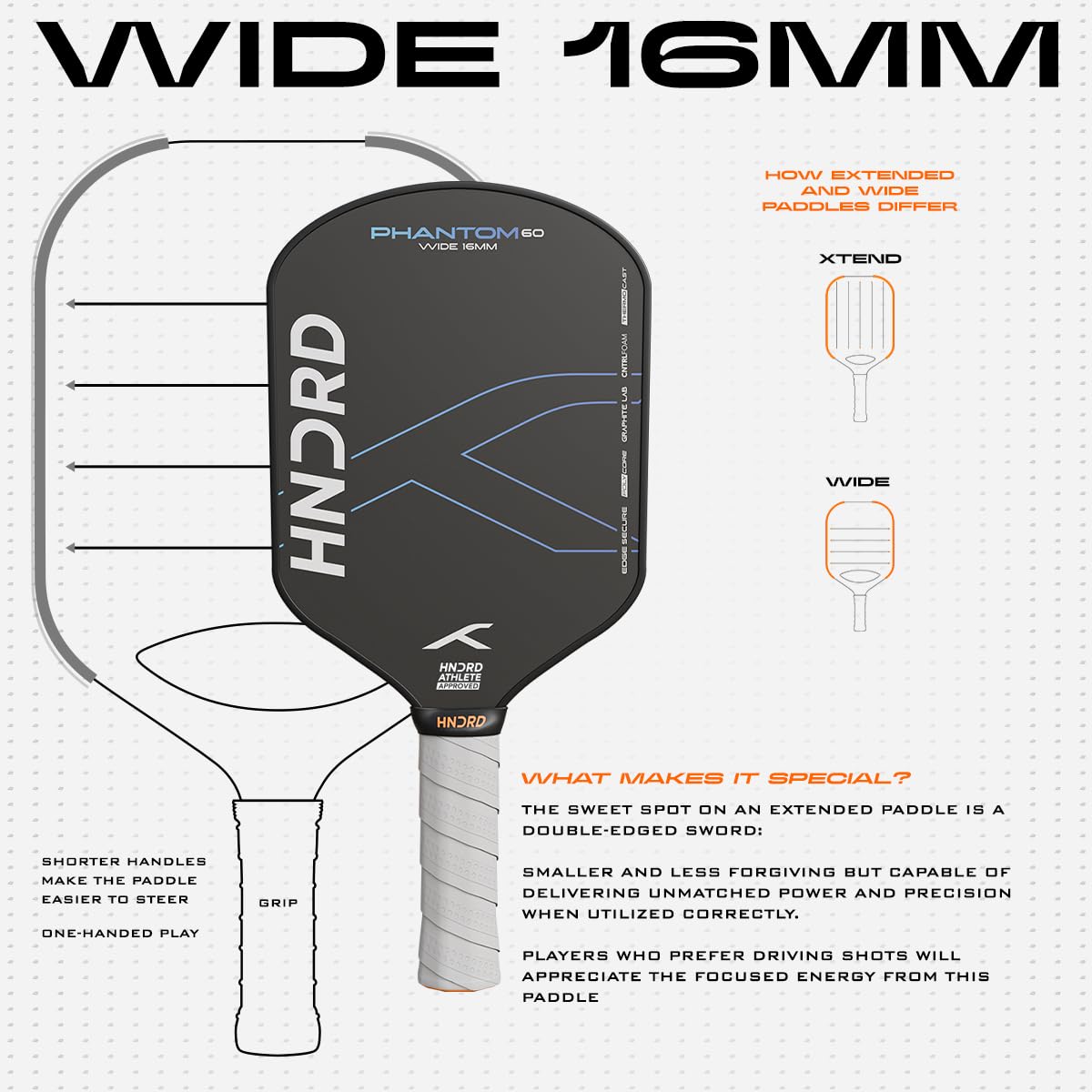 HUNDRED PHANTOM 60 PICKLEBALL PADDLE