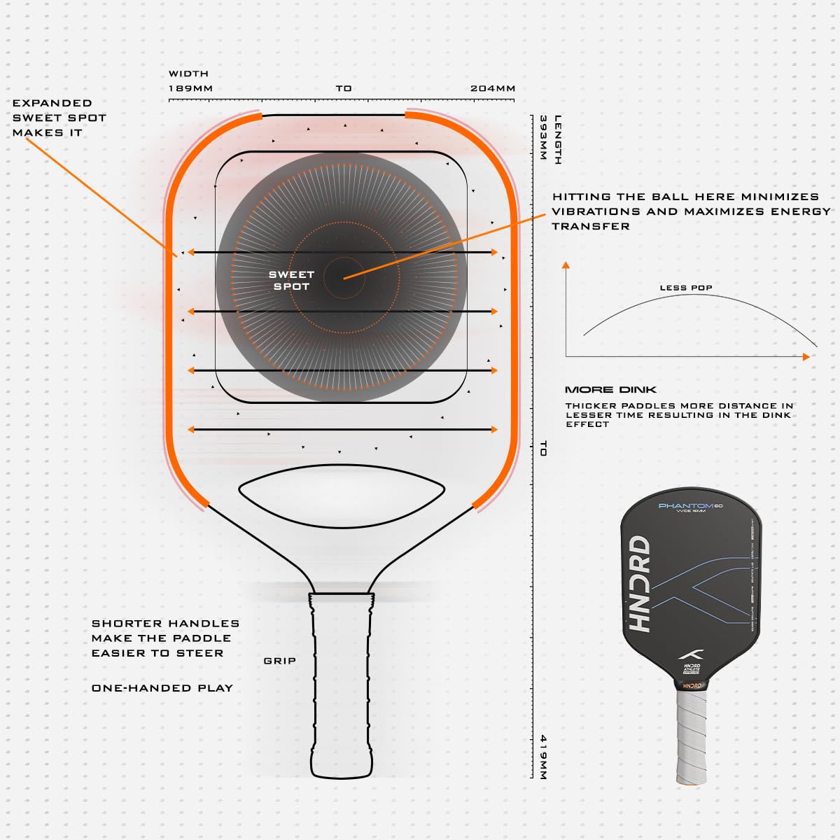 HUNDRED PHANTOM 60 PICKLEBALL PADDLE
