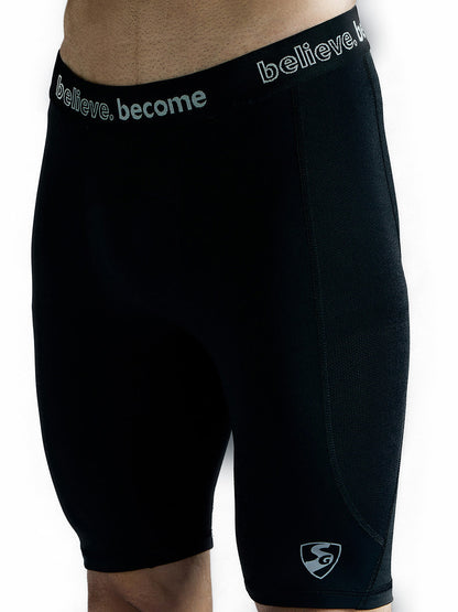 SG Cricket Compression Short Xtreme (Black)