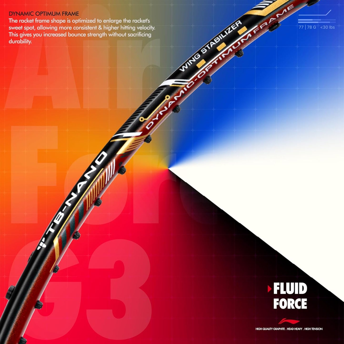 LINING AIR FORCE G3  BADMINTON RACQUET