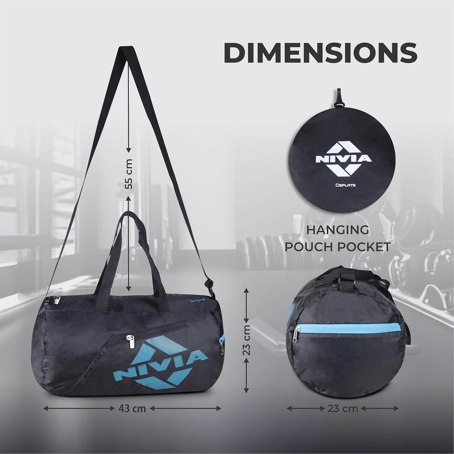 NIVIA Deflate  2.0 Gym & Duffle Bag