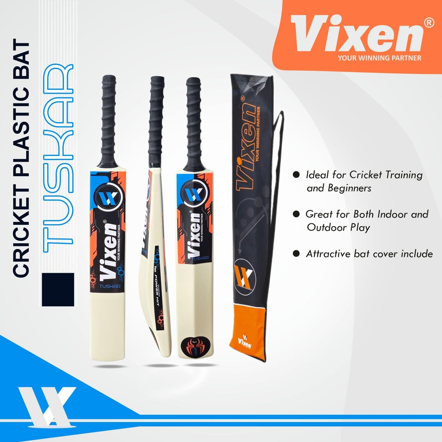 Vixen Tuskar Plastic Cricket Bat